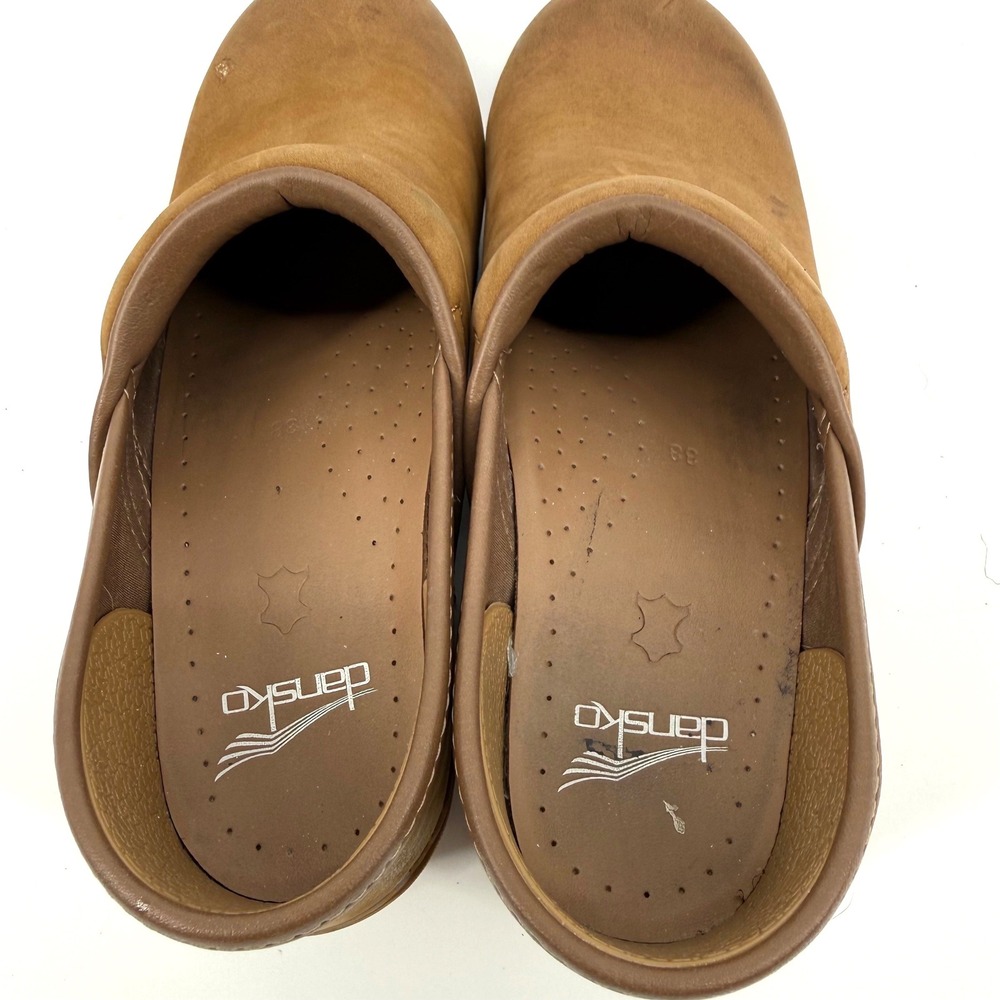 Dansko Professional 38 Honey Pot Leather Comfort Clogs Slip On Shoes Teacher - Picture 6 of 9